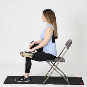 stretch ischias övning stol